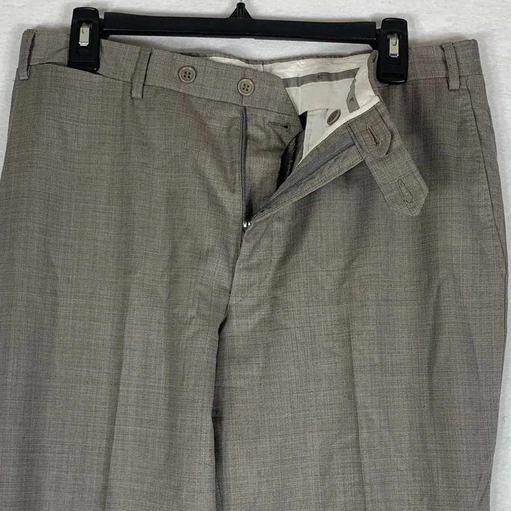 Canali 1934 Pants Mens 34 Gray Wool Classic Fit Dress Trousers Made Italy